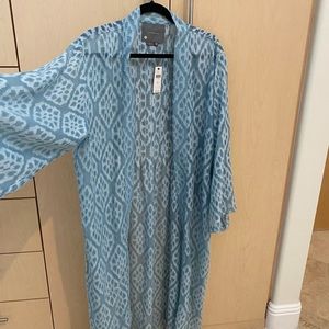 Anthropologie blue open duster/kimono brand new with tags!
